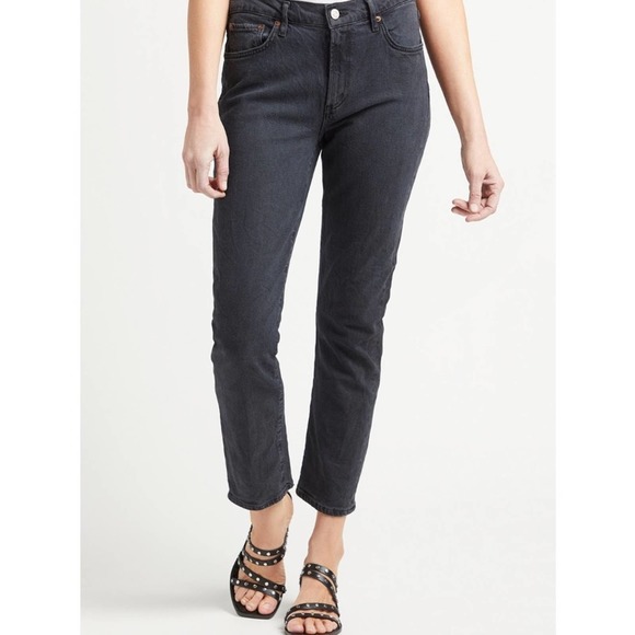 Agolde Women's Straight Leg Jeans - Dark Gray - Picture 11 of 16